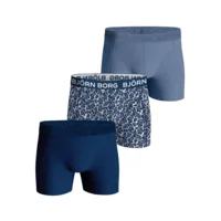 Bjorn Borg Boxer Heren: Cotton Stretch 3 pack, Blauw ( BJO.22 )