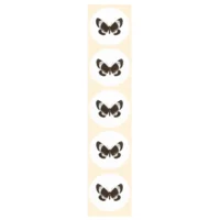 Stickers - Vlinder - Zwart/wit - Rond - 4cm - 100st. - DBLS005