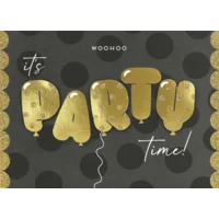 Kaart - It's party time - Glitter & Glamour - LLA.3006