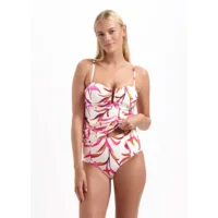 Cyell Japanese Floral tankini in ivoor en roze