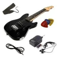Vision elektrische kinder/jeugd-gitaar, zwart met pluginversterkerset