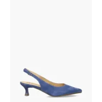 Di Lauro Rebecca Blauw Dames Slingbackpumps