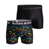 Björn Borg Shorts for him 2pack Microfiber Lightweight Rainbow zwart multicolor