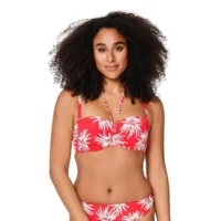 Lingadore Exotic strapless bikini in rood en wit