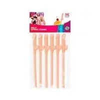 Herbruikbare Rietjes – Set van 6 Feestrietjes voor Vrijgezellenfeest of Themafeest