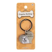 Sleutelhanger - Hond - Engelse Bulldog - Metaal