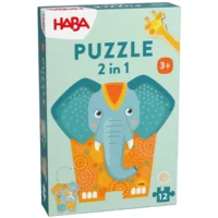 Puzzel - 2 in 1 - Olifant - Hout - 12dlg - 3+