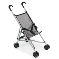 Poppen buggy - Grijs met zwart