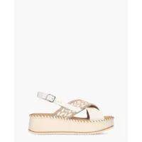 Cypres Werna Wit/Beige/Bruin Damessandalen