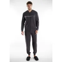 Bugati homewear met rits: Antraciet ( BUGa.1 )