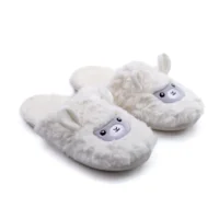 Egatex sloefjes Dames: Wit, lama motief ( EGA.497 )