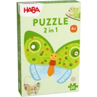 Puzzel - 2 in 1 - Vlinder - Hout - 20dlg. - 4+