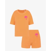 Aquila Oranje/Roze Badstof Dames Set