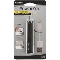 Nite Ize Power Key Apple Lightning Smoke iPhone oplaadkabel in een metalen behuizing PKYL-09-R7