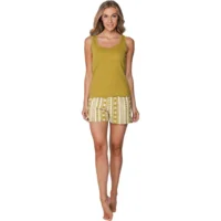 Pastunette dames pyjama: Groen, top + short ( PAS.159 )