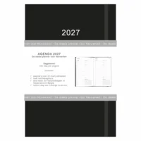 Agenda - 2027 - Thuiswerkagenda - Zwart - A5 formaat - 14,8x21cm