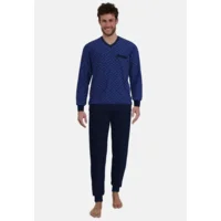Gotzburg pyjama heren: Blauw geprint ( GOT.82 )