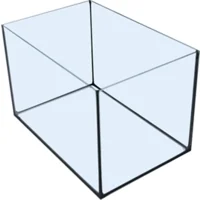 Aquarium met zwarte kit 30x20x20 cm