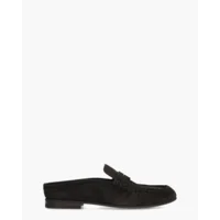Posa Loafer Wrinkle Mule Donkerbruin Damesslippers