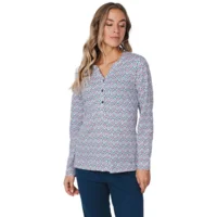 Pastunette dames pyjama: Blauw, 100% katoen ( PAS.133 )