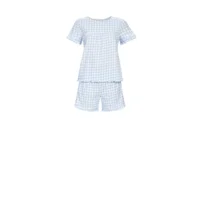 Ringella Pyjama dames: korte mouw + short, Blauw / wit ( RIN.507 )