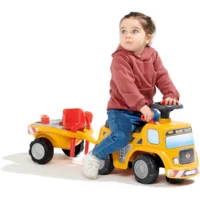 Falk - Super Builder - Loopwagen met aanhangwagen
