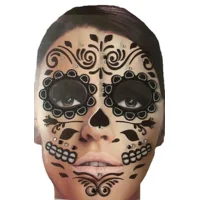 Gezicht Tattoo Stickers | Black Roses