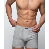 Abanderado Boxers heren met opening: Duopack, zwart / grijs ( ABA.2 )