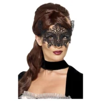 Oogmasker - Swirl - Kant - Zwart