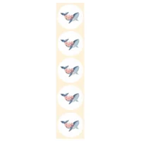 Stickers - Walvis met bloemen - Rond - 4cm - 100st. - DBLS048