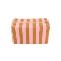 Toilettas Vic - Caramel Roze Strepen | Rose in April