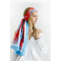 Blue Palms Scarf