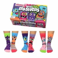 Miss Mashers Kindersokken Mismatched 6 stuks in een Cadeaudoos Oddsocks