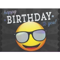 Kaart - Happy birthday to you, smiley - Glitter & Glamour - LLA.3002