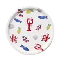 Serveerblad Dienblad Rond - Seaside diam 31 cm | BLU KAT