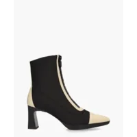 Hispanitas Ankara Zwart/Beige Enkellaarsjes