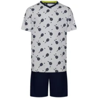 Pastunette Heren Pyjama: Padel motief, V hals ( 98 )