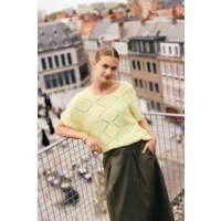 Signe Nature Dames pull: Lime, Ajour brei ( Signe.1364 )