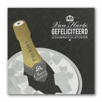 Kaart - Van harte gefeliciteerd, champagne in koeler - Glitter & Glamour - SQE.3008