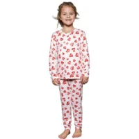 Pastunette Meisjes pyjama: Light Pink, lichte fleece, hartjes ( 100026 )
