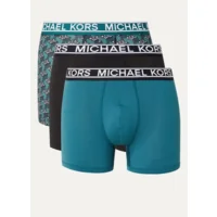 Michael Kors Mesh Tech 3-pack herenshorts in diepgroen