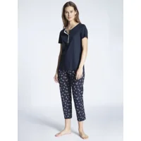 Calida Dames Pyjama Korte mouw / lange broek (100% katoen)