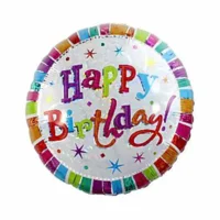 Folieballon 'Happy birthday' - stralende kleuren