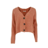 Signe Nature Gilet met knopen: peach kleur ( Signe.1116 )