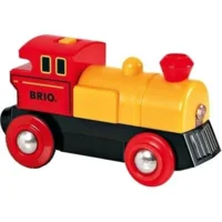Trein - Locomotief - Op batterijen - Rood & geel - Voor & achteruit (33225)