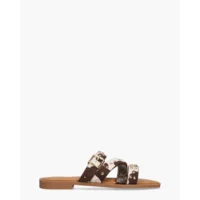 Ella Cruz Zare Bruin/Wit Damesslippers