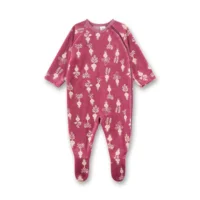 Sanetta Romper pyjama Meisjes: Bordeaux, velours, Rode bietjes ( SAN.169 )