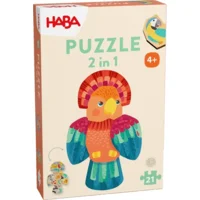 Puzzel - 2 in 1 - Papegaai - Hout - 21dlg - 3+