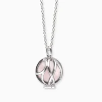 Engelsrufer Ketting ERN-HEALPARA-RQ-XS  roze kwarts