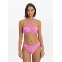 Cyell Paisley Pink strapless bikini in roos